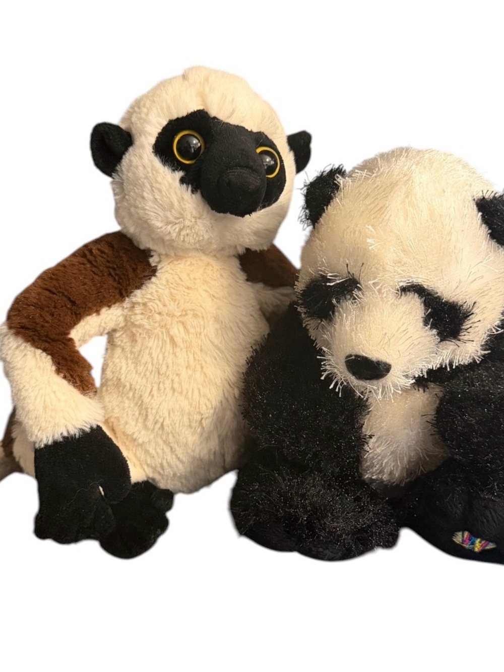 Webkinz Sifaka Lemur And Panda Lot Plush Ganz Animal no code Excellent HM638